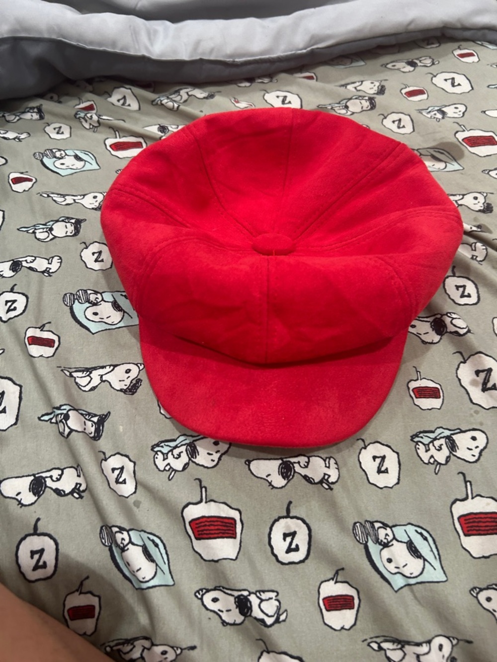 Classic Red Newsboy Cap for Men